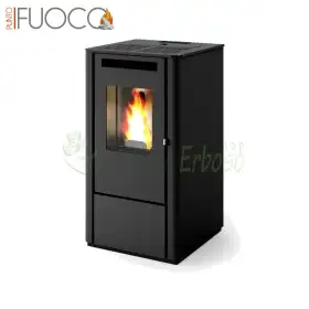 Sobë me pelet të zi Vania - 9,5 Kw me reliev Punto Fuoco - 1 Sobë me pelet të zi Vania - 9,5 Kw me reliev Punto Fuoco - 1