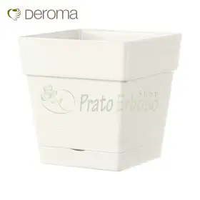 QUADRO SAVE R blanco - Jarrón cuadrado blanco 17 cm Deroma - 1