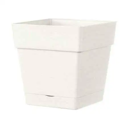 QUADRO SAVE R blanc - Vase carré blanc 17 cm Deroma - 1